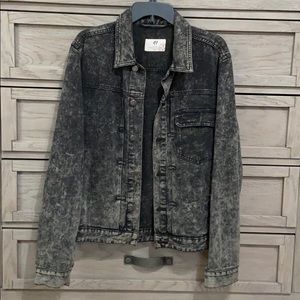 Black distressed jean jacket